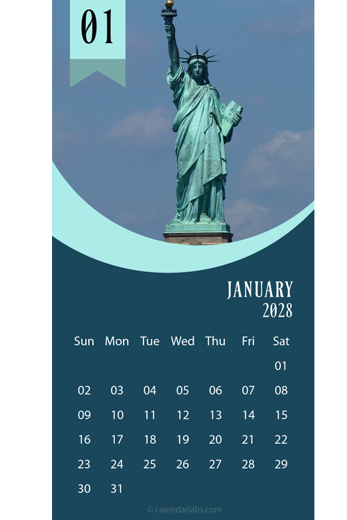 2028 Desk Calendar For Teachers
