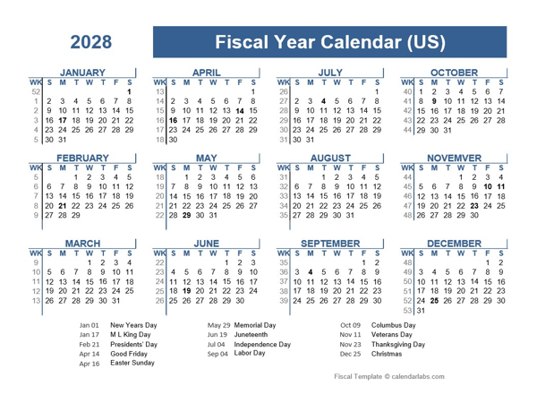 2028-2029 Fiscal Planner USA