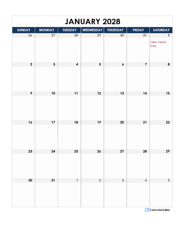 2028 France Calendar Spreadsheet Template