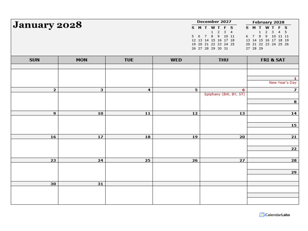 2028 Germany Calendar For Vacation Tracking