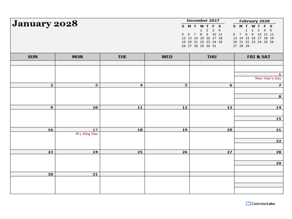 2028 Monthly Planner Template Microsoft Word