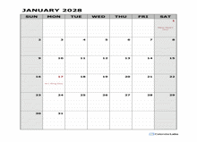 2028 Blank Daily Planner