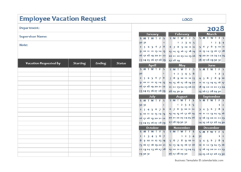 2028 Business Employee Vacation Request