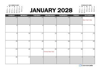 2028 Calendar Planner Indonesia Excel
