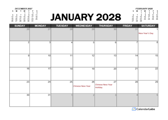2028 Calendar Planner Singapore Excel