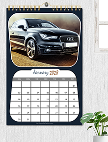 2028 Classic Car Monthly Wall Calendar