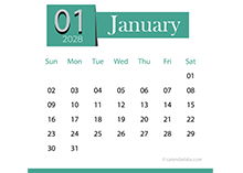 2028 Classic Desk Calendar At A Glance