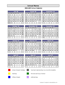 2028 Customizable Yearly Jul-Jun Calendar