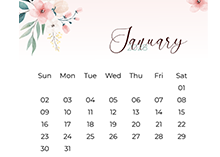 2028 Desk Calendar Cute Floral