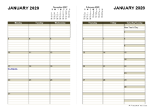 2028 Diary Planner Template