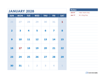 2028 Editable Monthly Word Calendar Template