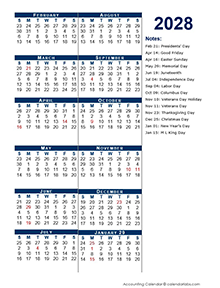 2028 Fiscal Period Calendar 4-4-5