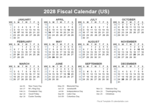 2028 USA Fiscal Quarter Calendar