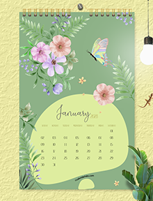 2028 Floral Wall Calendar
