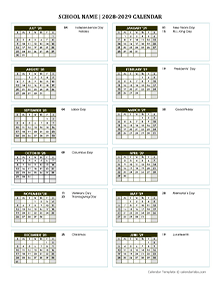 2028 Free School Yearly Calendar Jul