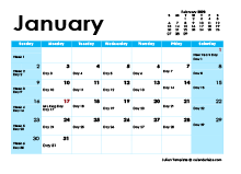 2028 Julian Monthly Calendar