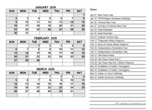 2028 Malaysia Quarterly Calendar with Holidays