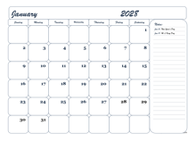 2028 Monthly Blank Calendar Template