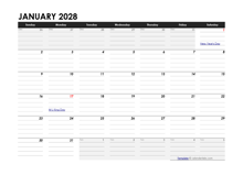Editable 2028 Monthly Calendar Excel Template