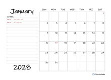2028 Monthly Schedule Word Template