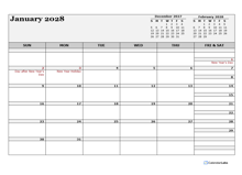 2028 New Zealand Calendar For Vacation Tracking
