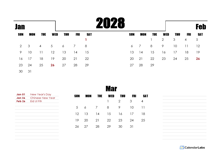 2028 Philippines Quarterly Planner Template
