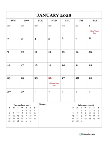 2028 Printable Calendar with Indonesia Holidays
