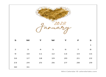 2028 Printable Mini Wallet Calendar