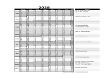 2028 Business Project Planning Calendar With Week Number