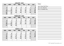 2028 Quarterly Calendar PDF