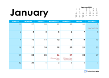 2028 Singapore Monthly Calendar Colorful Design
