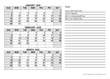 2028 Spain Quarterly Calendar with Holidays