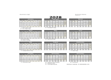 2028 Yearly Business Calendar With Week Number