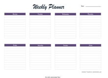 Free Weekly Onenote Planner