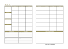 Printable Monthly Planner Template A3