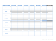Weekly Student Calendar