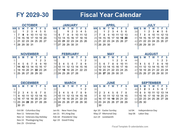 2029-2030 Fiscal Planner US