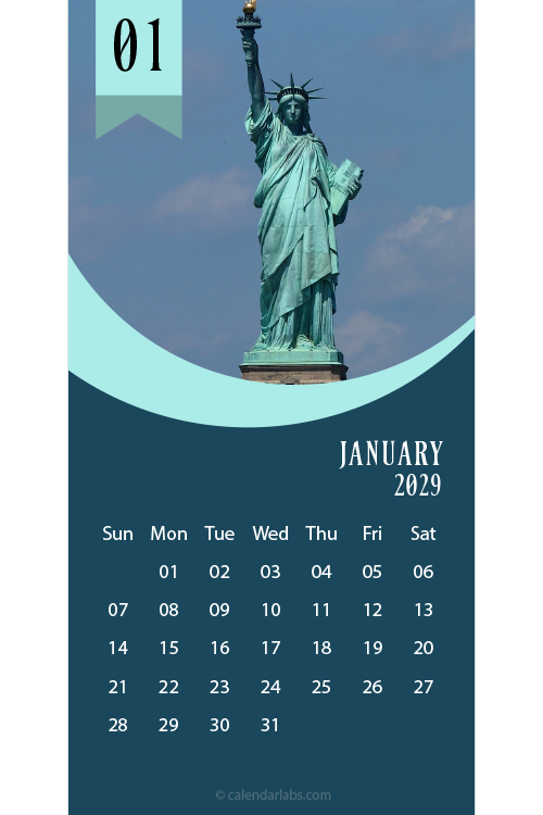 2029 Desk Calendar For Teachers