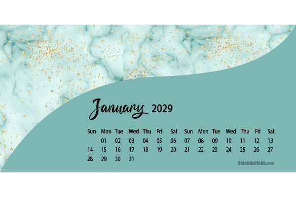 2029 Desk Calendar Printable