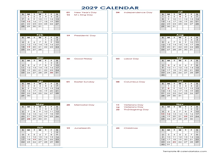 2029 Blank Yearly Calendar Template Vertical Design