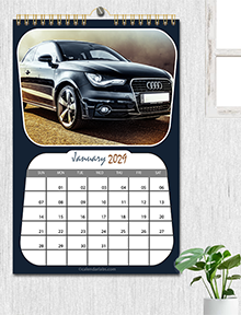 2029 Classic Car Monthly Wall Calendar