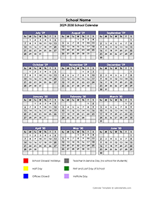 2029 Customizable Yearly Jul-Jun Calendar