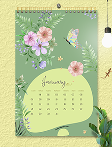 2029 Floral Wall Calendar