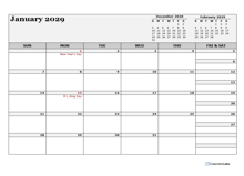 2029 Monthly Planner Template Microsoft Word