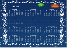 2029 Yearly Calendar Design Template