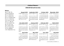 2029 Yearly School Aug-Jul Calendar With Holidays