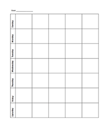 Weekly Blank Chart