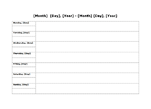 Free Printable Weekly Chart