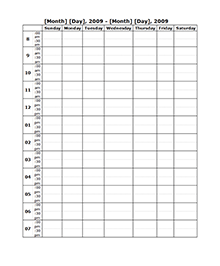 empty schedule planner