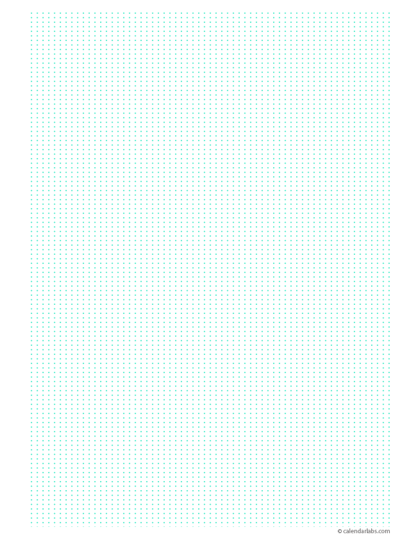 2.5mm Spacing Dotted A4 Paper Free Printable